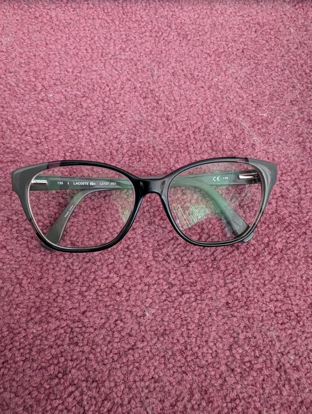 Lacoste L2737 Black Grey Silver Eyeglasses Sunglasses Frames Women's